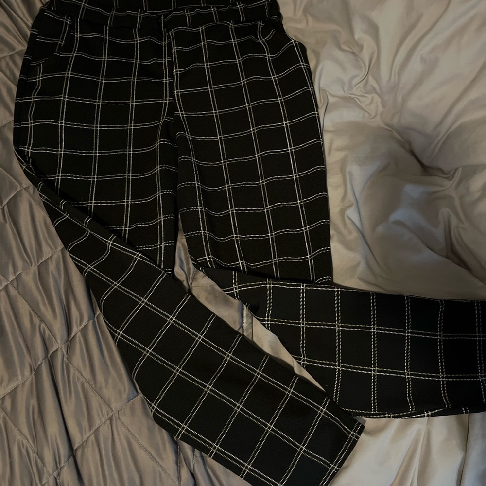 Black & white checkered pants